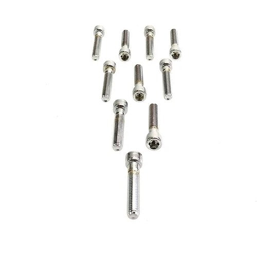 Allen Socket Cap Bolt Knurled Chrome 3/8 inch X 2 inch for Harley-Davidson