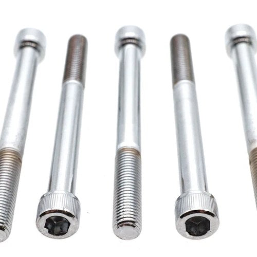 Allen Socket Cap Bolt Knurled Chrome 5/16 inch x 3-1/4 inch for Harley-Davidson