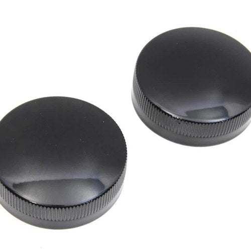 Replica Eaton Style Gas Cap Set Vented Black for Harley-Davidson
