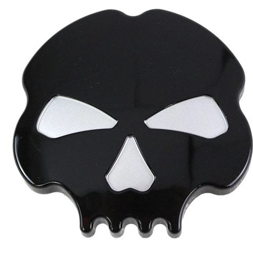 Skull Left Side Gas Cap Black for Harley-Davidson