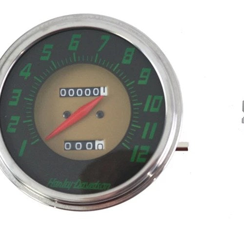 Flh 2:1 Ratio Replica Green Face Speedometer for Harley-Davidson