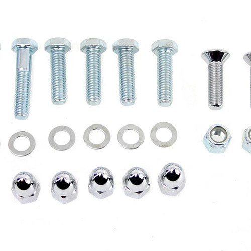 Colony 3534-22 Rear Fender Bolt Kit - Chrome Plated Acorn Nuts & Zinc Bolts