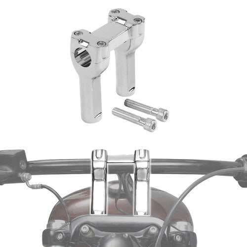 Chrome 4" Handlebar 1 1/4'' Bar Risers Fit For Harley Dyna Softail Fatboy Deluxe