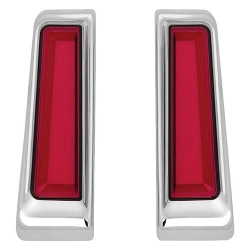 For Harley-Davidson Road King 15-21 Chrome Saddlebag Support LED Inserts