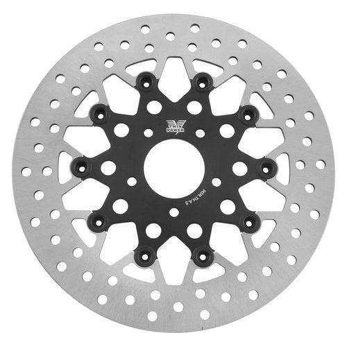 For Harley-Davidson Road King 08-21 Twin Power 11.8" Black Floating Rotor Mesh