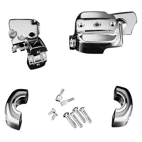 For Harley-Davidson Dyna 96-17 Chrome Brake & Clutch Control Dress-Up Kit