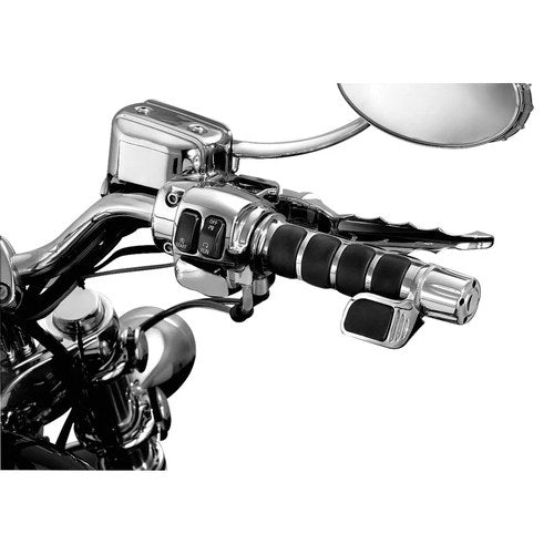 Kuryakyn 6343 Premium Chrome Grips w Contoured Throttle Boss