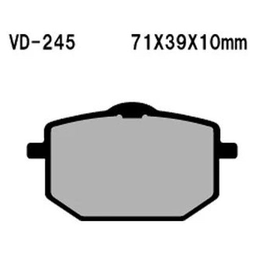 For Yamaha RT180 1990-1993 Vesrah Front Organic Semi-Metallic Brake Pads
