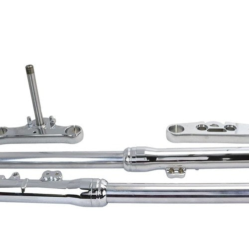 49mm Fork Slider Assembly with Chrome Sliders for Harley-Davidson