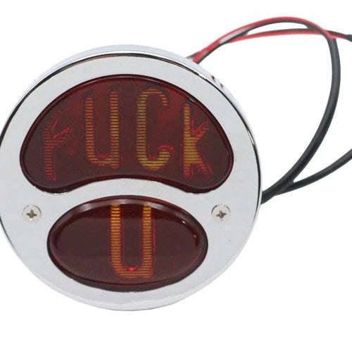 Fcuk U Tail Lamp Assembly Chrome for Harley-Davidson