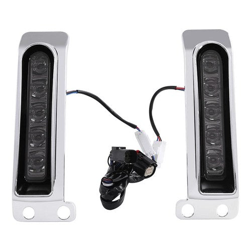 Rear Saddlebag LED Light Insert Filler Support Fit For Harley Road King 14-2023