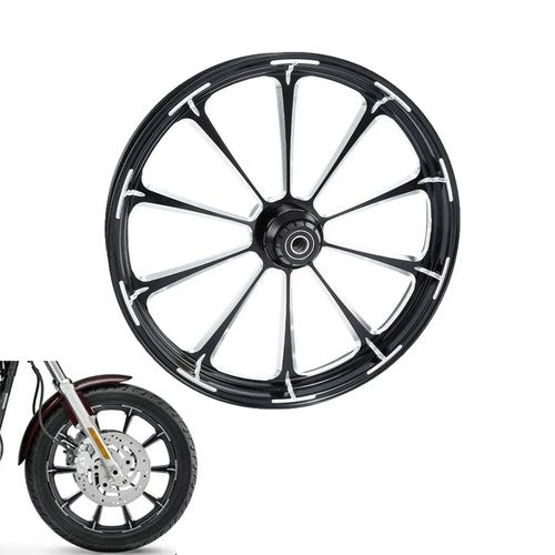 30X3.5'' Front Wheel Rim + Single Disc Hub Fit For Harley Touring Non ABS 97-21