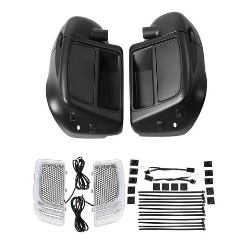 Lower Vented Fairing & Turn Signals Light Fit For Harley Road King Glide 14-23