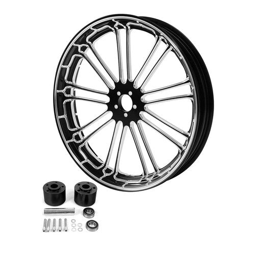 21x3.5'' Front Wheel Rim & Dual Disc Hub Fit For Harley Touring Road King 08-23