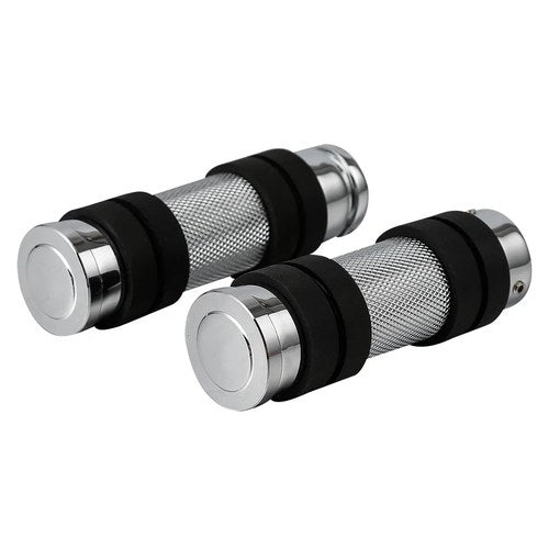 1" 25mm Motorcycle Hand Grips Chrome Fit For Harley Sportster Softail Touring