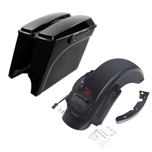5" Stretched Hard Saddlebags & Rear Fender Fit For Harley Touring 2009-2013 2012