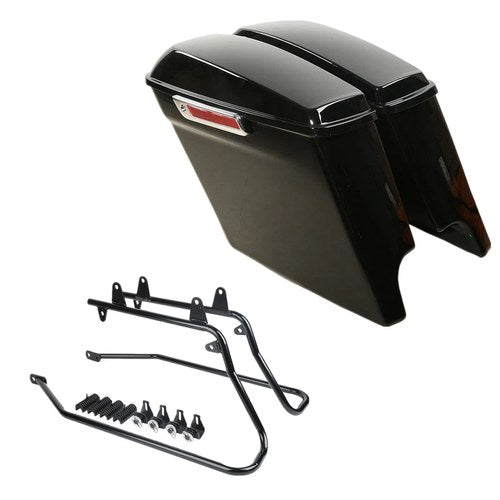5'' Stretched Saddlebags w/ Conversion Bracket Kit Fit For Harley Softail 84-17
