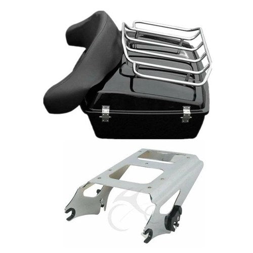Chopped Trunk Backrest Luggage Rack Mount Fit For Harley 2009-2013 Touring Model