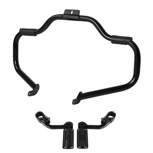 Mustache Highway Engine Guard Bar w/ Foot Pegs Fit For Harley Softail 2000-2017