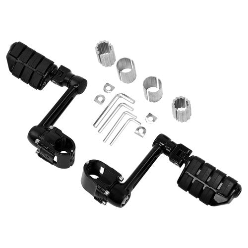25mm/32mm/35mm Adjustable Foot Pegs Mount Fit For Honda Goldwing GL1800 Black