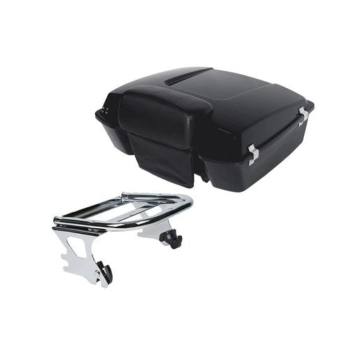 10.7'' Chopped Trunk Backrest & Mount Rack Fit For Harley Touring 1997-2008 2007