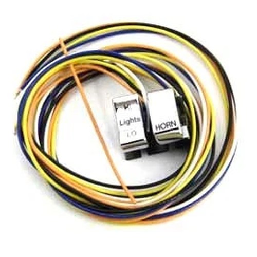 Chrome Handlebar Dimmer Switch and Horn With Wire for Harley-Davidson