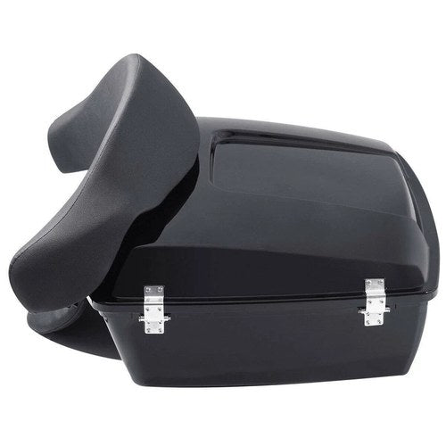 Vivid Black Chopped Trunk Backrest Fit For Harley Road Street Glide 1997-2013