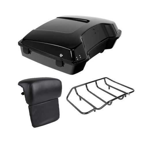 Razor Trunk w/ Backrest Top Rack Fit For Harley Road King Street Glide 1997-2013