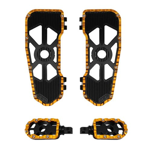 Front Driver Footboards & 10mm Foot Pegs Fit For Harley Street Road Glide 09-up