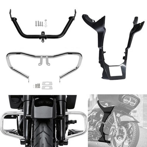Engine Guard w/Fairing Support Bracket Spoiler Fit for Harley Road Glide 17-24