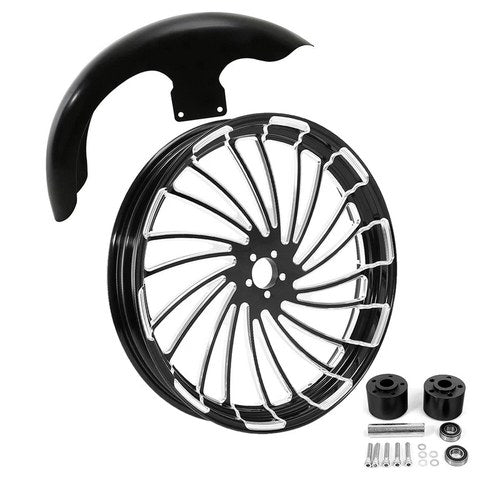 21" Front Wheel Rim Dual Disc Hub Fender Fit For Harley Road King Glide 1997-13