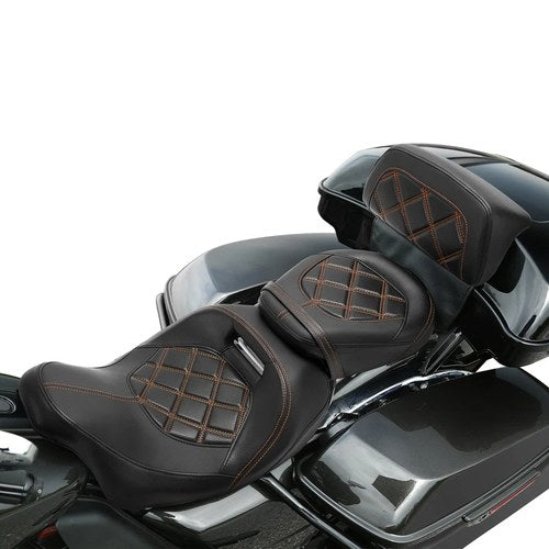 Driver Passenger Seat & Rear Backrest Fit For Harley Road Street Glide 2014-2023