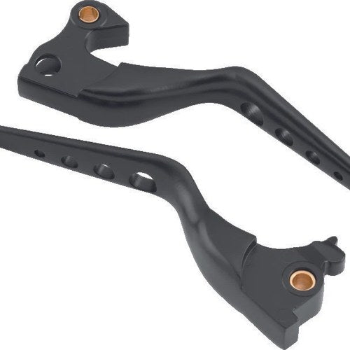 Bikers Choice For 14-22 XL Black O Series 4 Hole Lever Set – Fits Harley