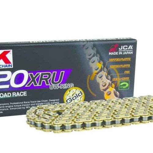 RK Chain GB520XRU-100FT U-Ring Gold Racing Chain for MotoGP and Superbike
