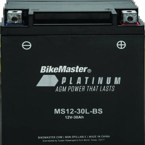 BikeMaster Agm Battery MS12-30L-BS – Fits Arctic Cat Wildcat & BMW R60/6