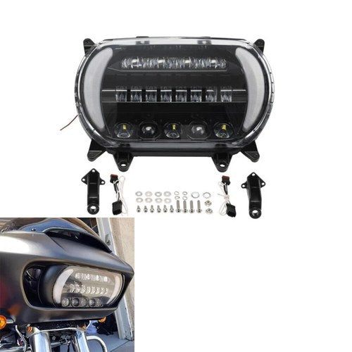 LED Headlight Hi/Low Beam Turn Signal Light Fit For Harley Road Glide 2015-2023