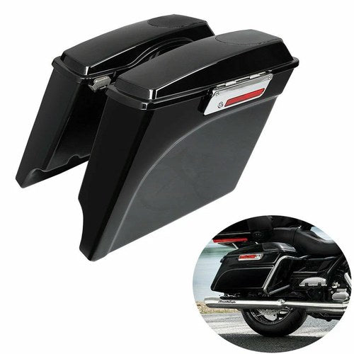5" Stretched Hard Saddlebags w/ 5x7'' Speaker Lids Fit For Harley Touring 93-13