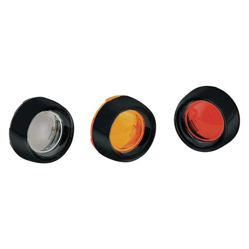 For Harley-Davidson Road King 00-21 Turn Signal Deep Dish Bezels Bullet Black
