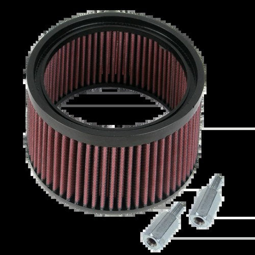 S&S Cycle 170-0127 1 Inch Taller Pleated Stealth Air Filter Kit for Powersports