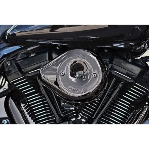 S&S Cycle Lava Chrome Stealth Teardrop Air Cleaner Kit for M8 Models