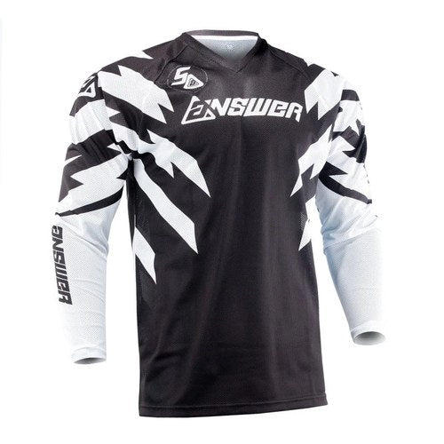 Answer 50th Anniversary Vented Cycling Jersey – Black/White/Cyan, Large