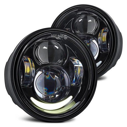 Lumen SB5906XX-BLK 5" Round Black Projector LED Daytime Running Lights