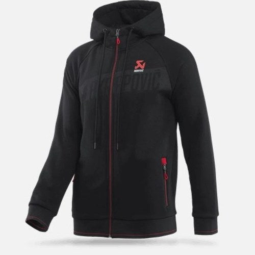 Akrapovic Mens Corpo Zip Hoodie Black - Size For M