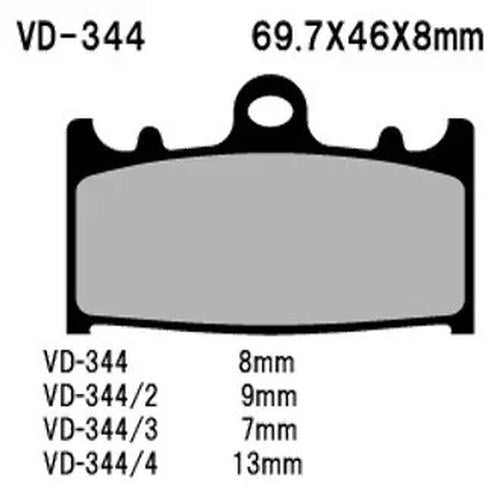 For Suzuki Bandit 400 91-93 Vesrah Front Organic Semi-Metallic Brake Pads