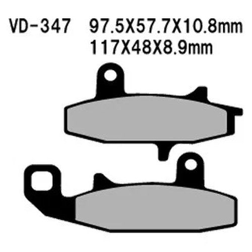 For Suzuki DR650SES 1994 Vesrah VD-347 Front Organic Semi-Metallic Brake Pads