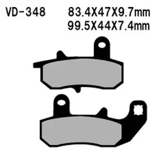 For Suzuki DR650SES 1994 Vesrah VD-348 Rear Organic Semi-Metallic Brake Pads