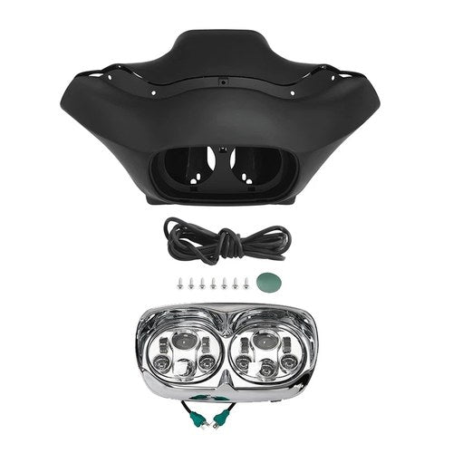Inner Outer Fairing + LED Headlight Fit For Harley Road Glide Fltr 1998-2013