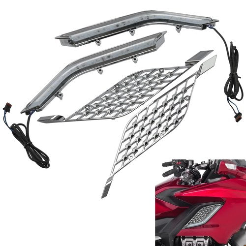 LED Light Radiator Grill Panels Fit For Honda Goldwing GL1800 GL 1800 2018-UP