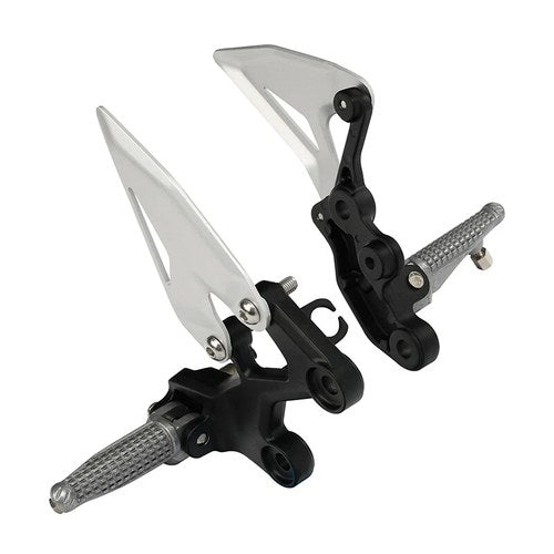 Front Driver Rider Footpegs Pegs Bracket Fit For Kawasaki Ninja 400 2018-2024