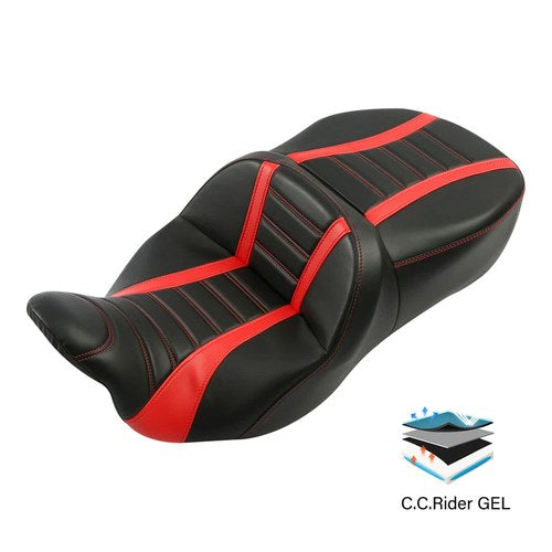 Driver Passenger Gel Seat Pillion Fit For Harley Touring Road Glide 2009-2023